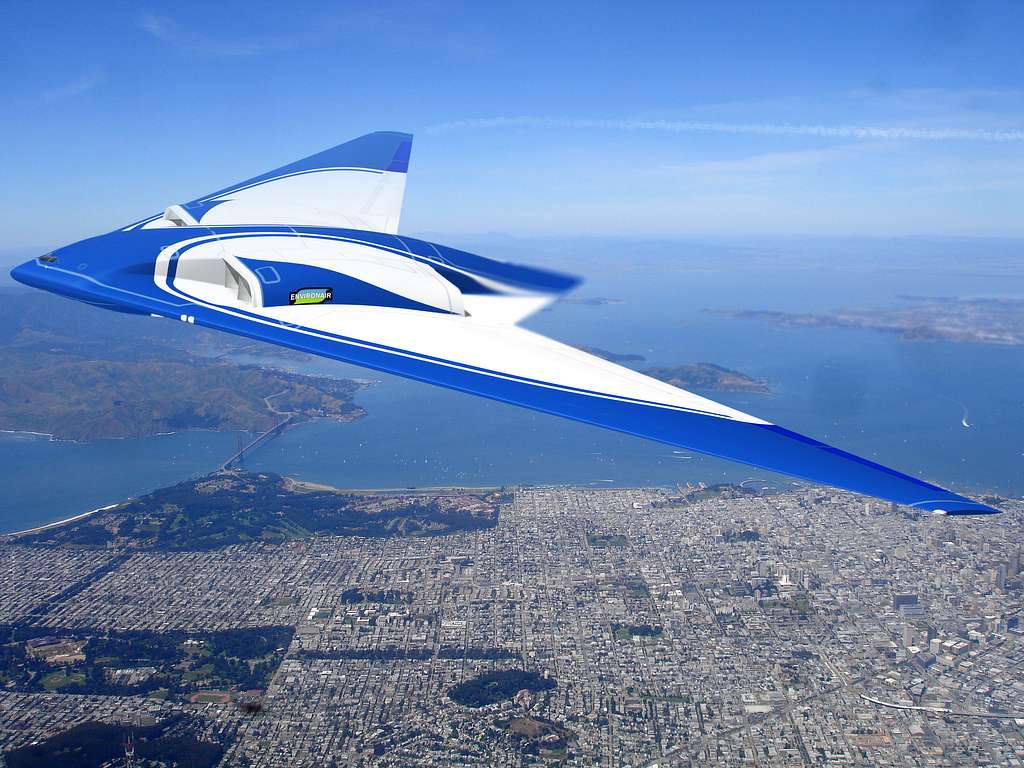 northrop-grumman-flying-wing-aircraft-concept-2011-2-c68cde-1024 Northrop Grumman Flying Wing Aircraft Concept looking down on sprawling city
