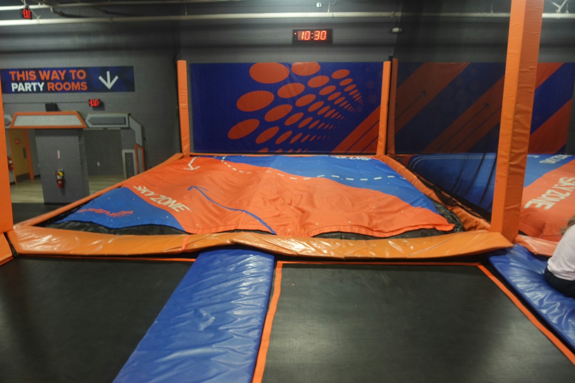 trampoline park interior trampoline park interior with signage