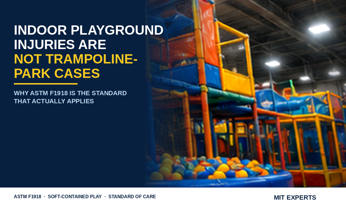 Indoor Playground ASTM F1918 Indoor Playground ASTM F1918Indoor playground injuries are not trampoline-park cases — ASTM F1918